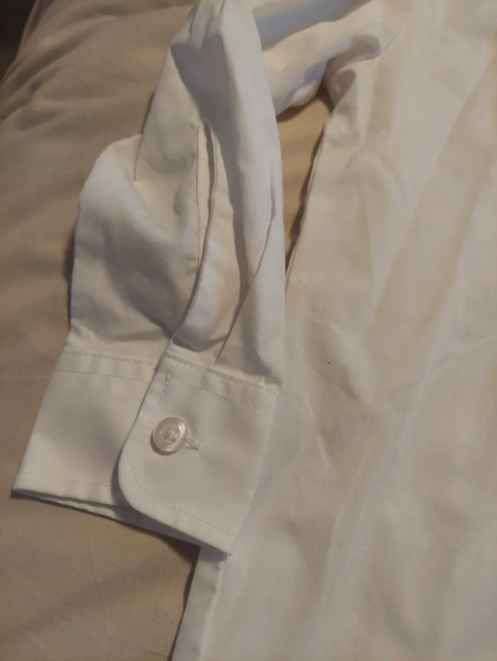 George Boys White Button Down Dress Shirt Size 6 Long Sleeve